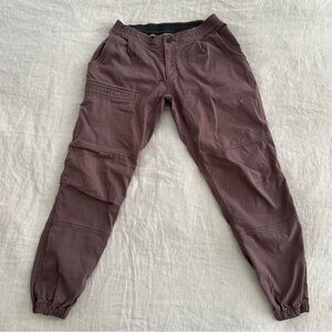 Mountain Hardwear AP Scrambler Pants Womens Size 0 Purple Brown Stretch Jogger